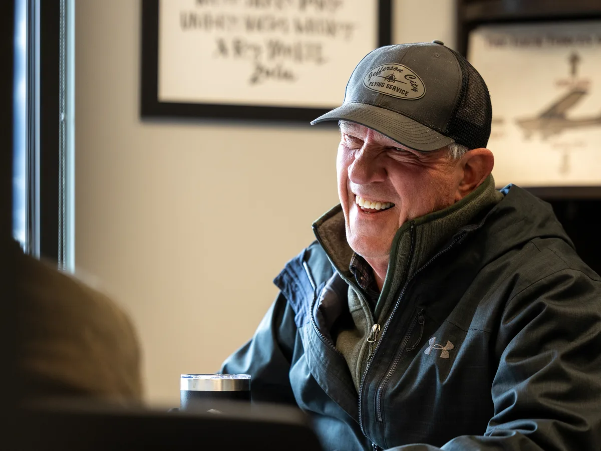 A happy member of the Jefferson City Flying Service community