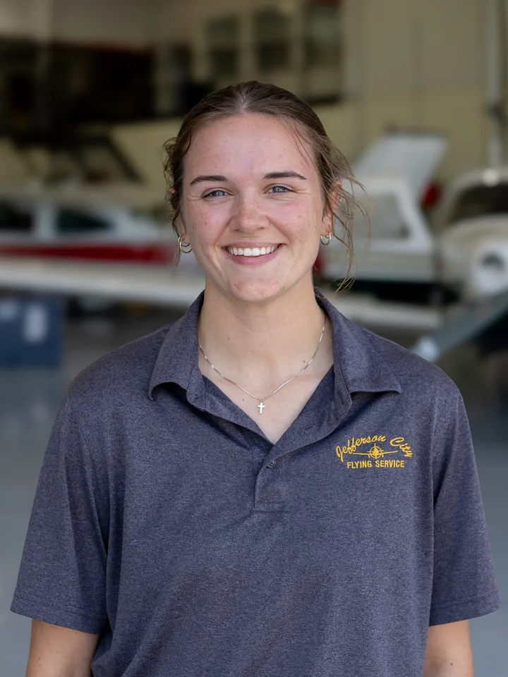 Maggie Huebner, flight instructor at Jefferson City Flying Service